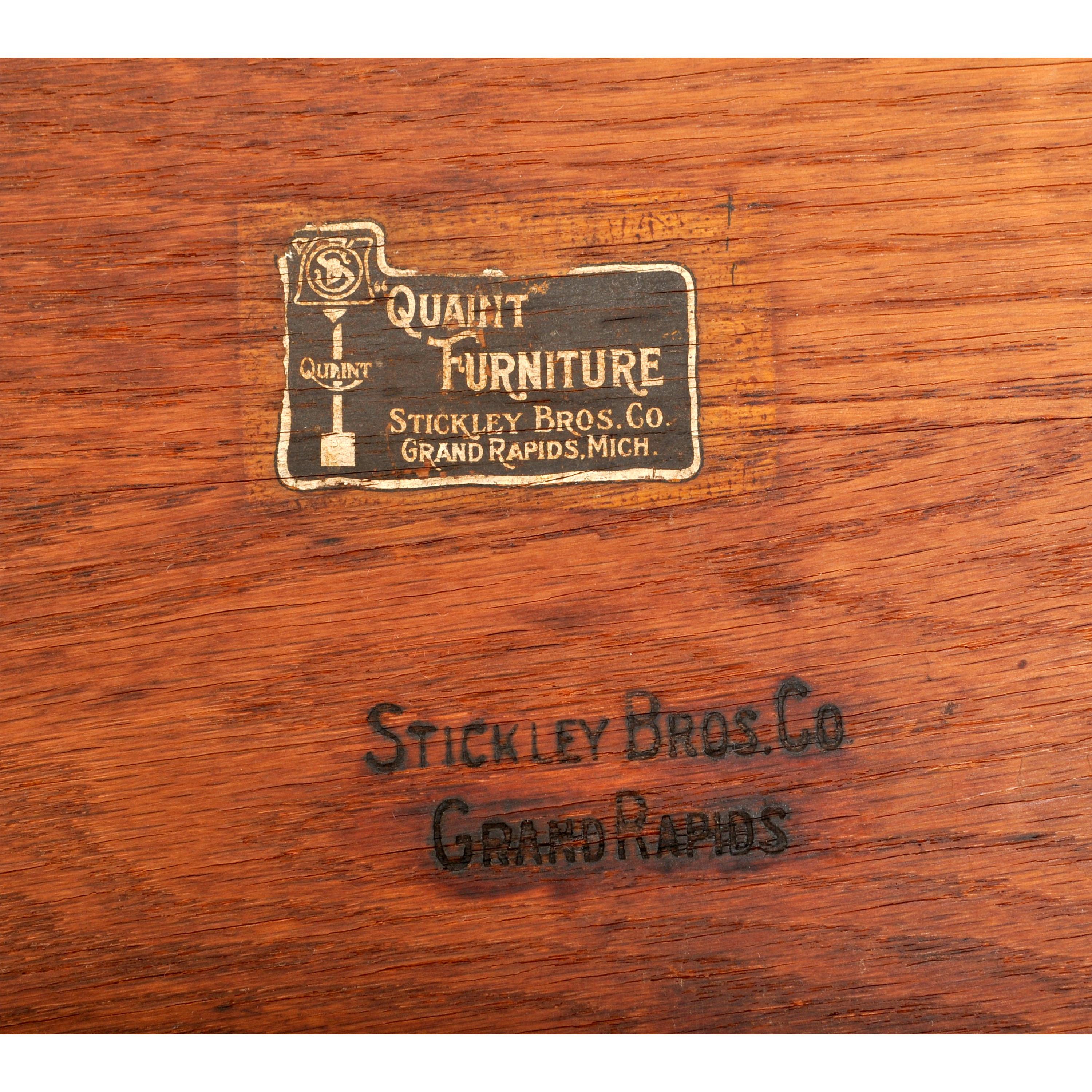 Antique Stickley Mission Oak Writing Library Table Desk Quaint Furniture, 1905 5