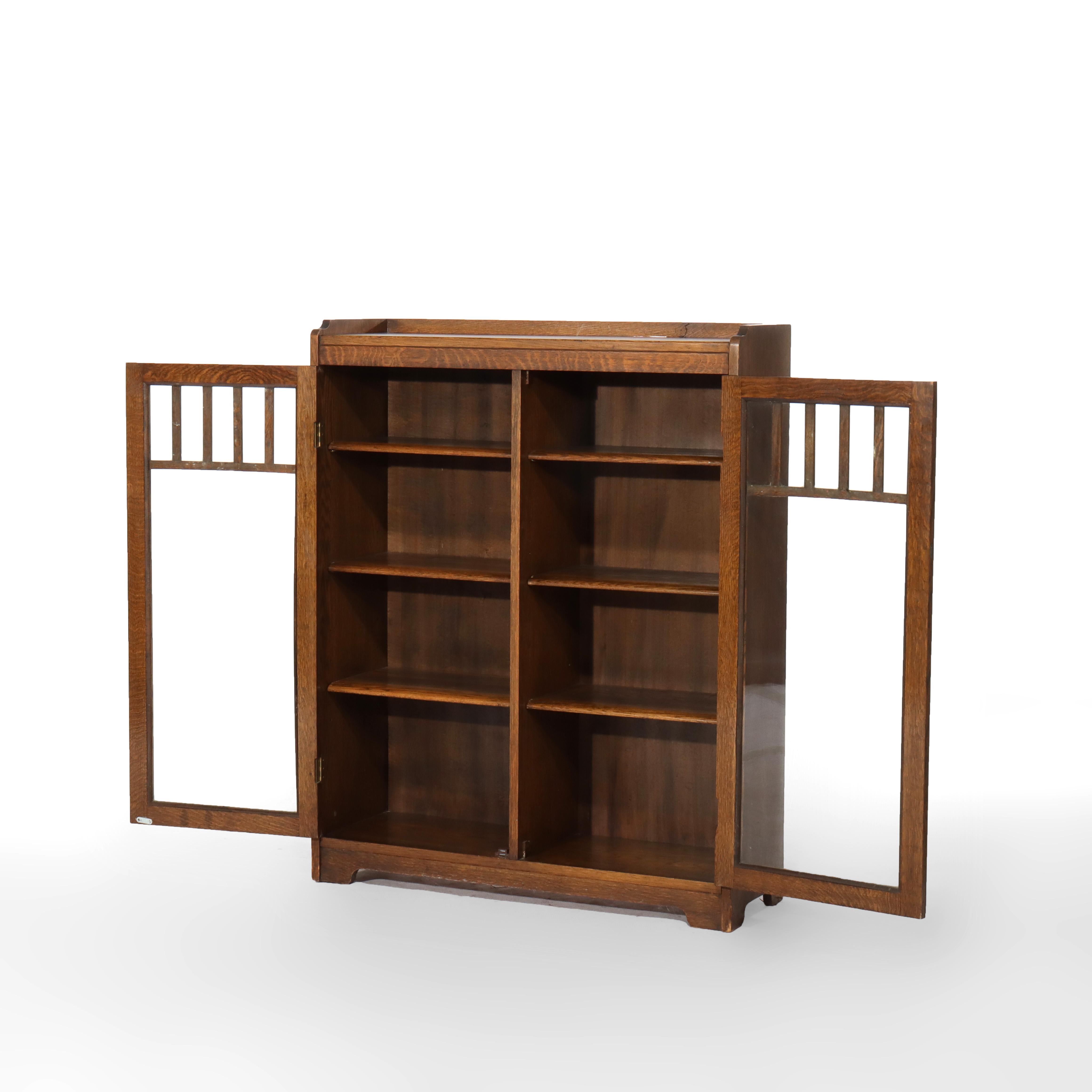 Ancienne bibliothèque à 2 portes de l'école Stickley Arts & Crafts C1920

Dimensions - 47