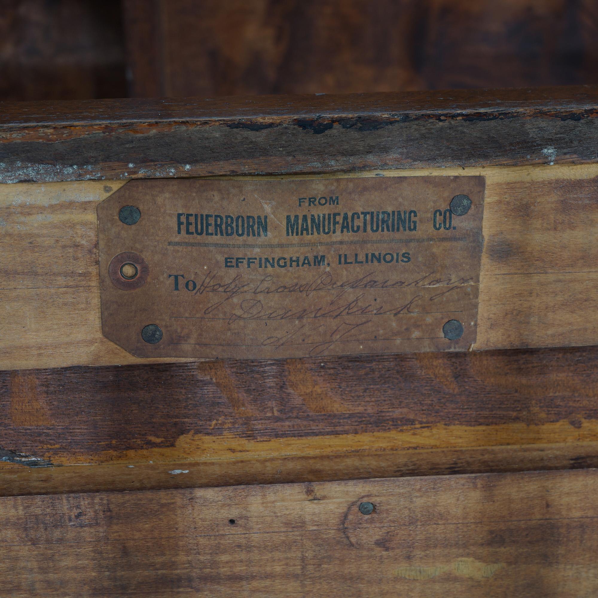 Antigua escuela Stickley Arts & Crafts Mission Oak Mesa de conferencias C1910 en venta 10