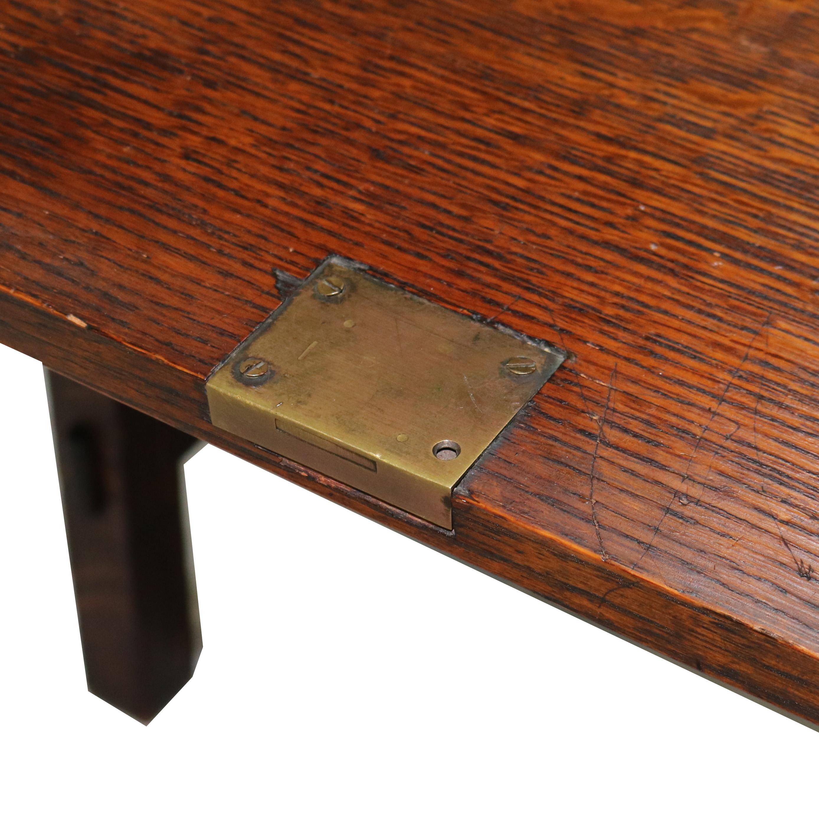 Antique Stickley School Arts & Crafts Mission Oak Drop Front Desk C1910 7