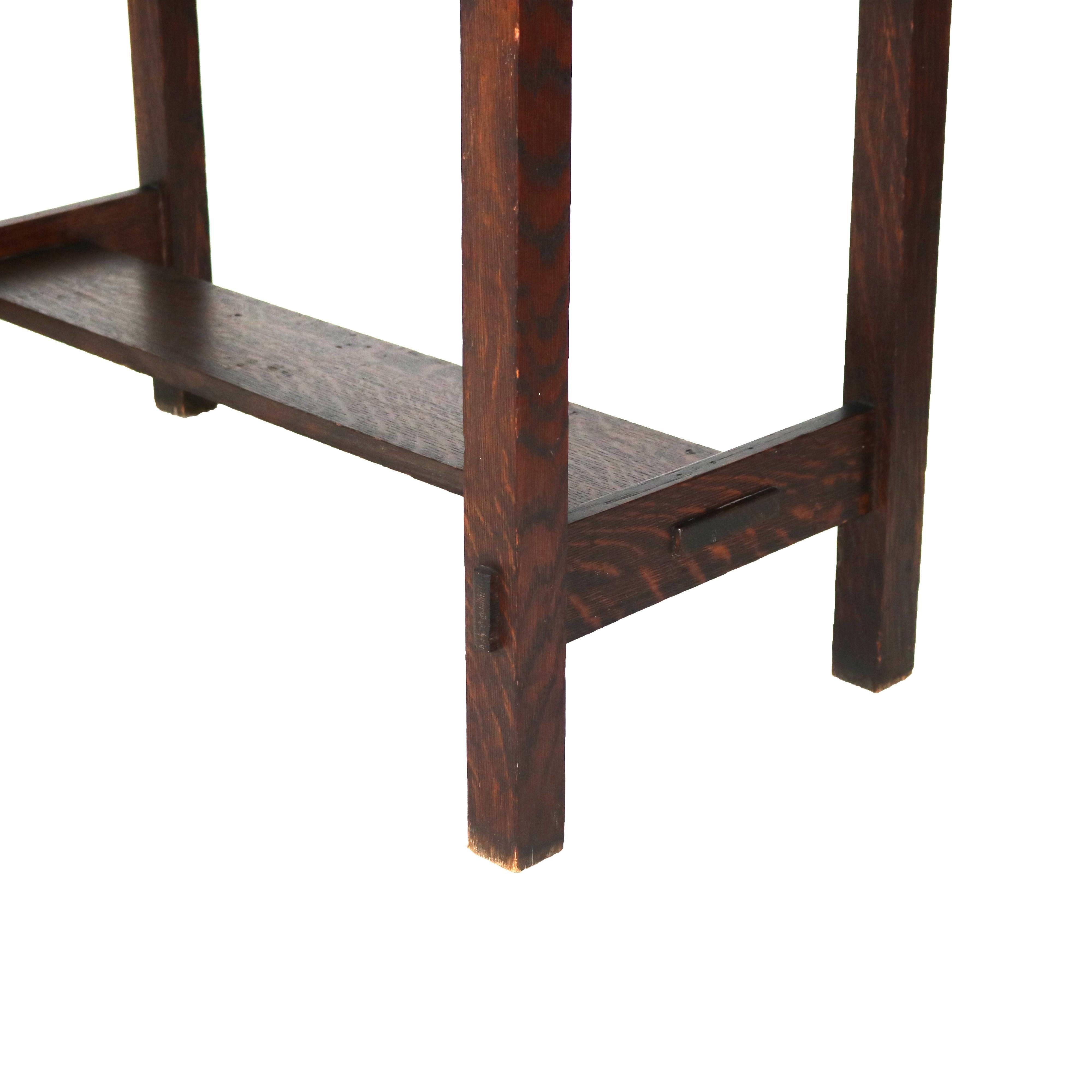 Antique Stickley School Arts & Crafts Mission Oak Drop Front Desk C1910 11