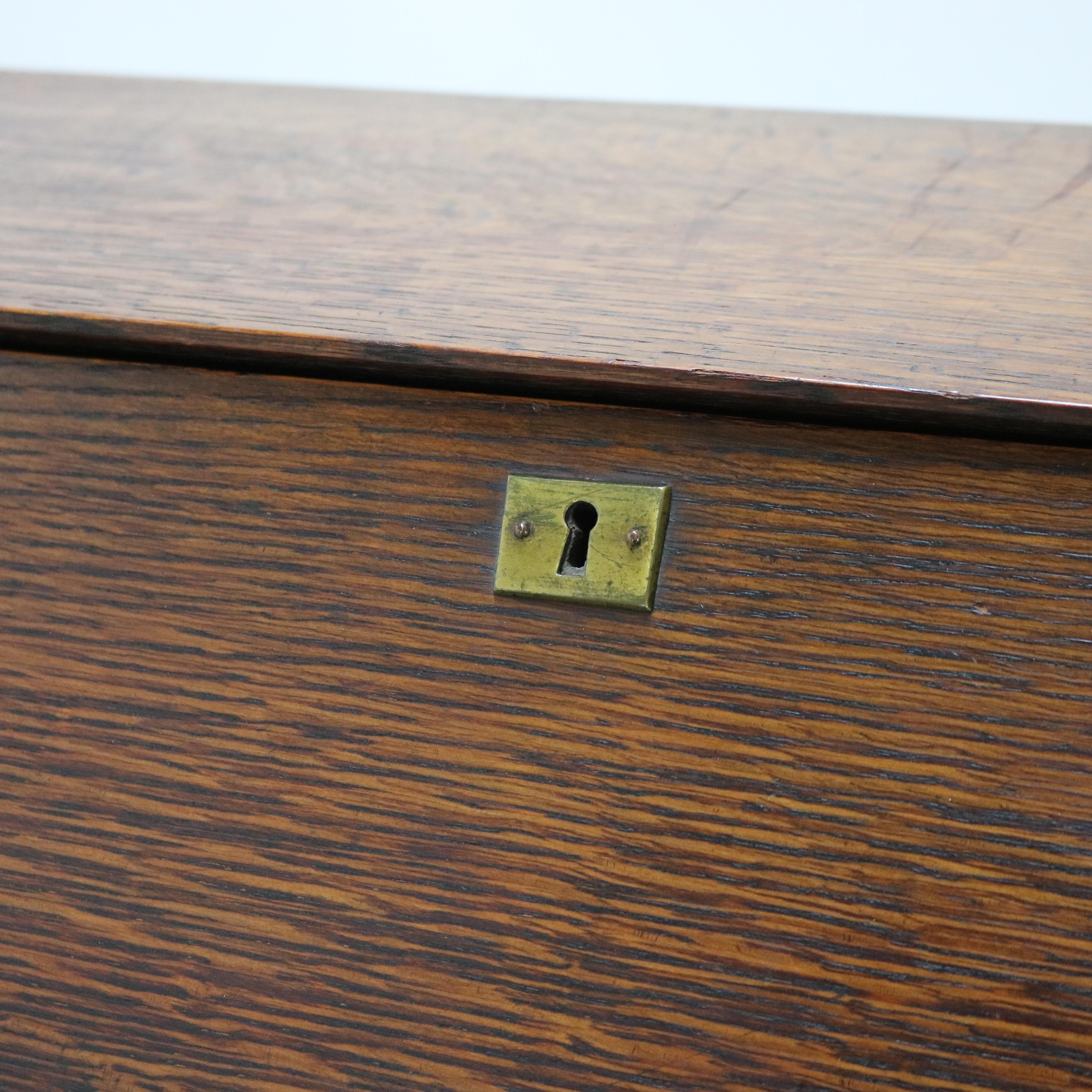 Antique Stickley School Arts & Crafts Mission Oak Drop Front Desk C1910 2