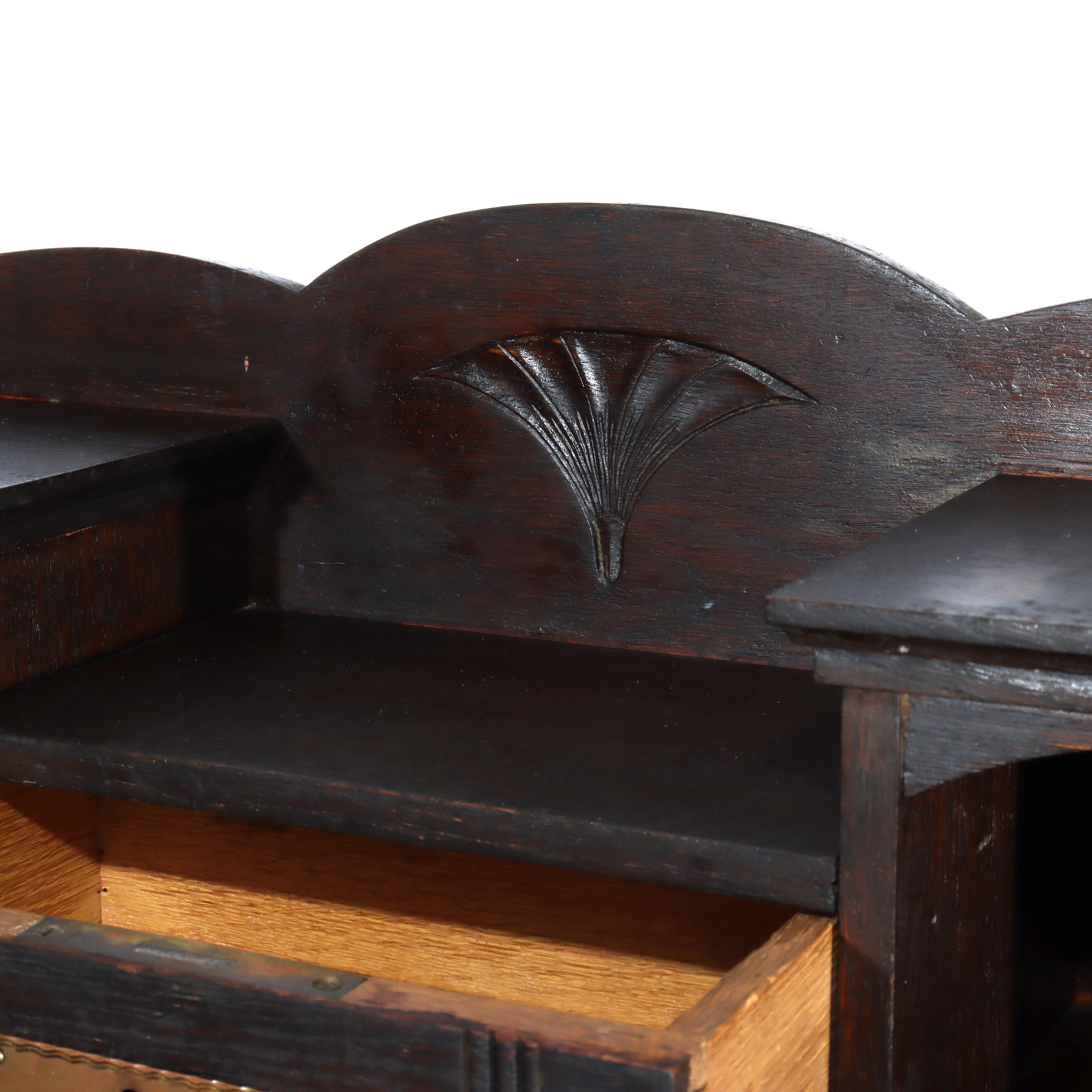 Ancien bureau de dame en chêne Mission Arts & Crafts de l'école Stickley c1920 en vente 5