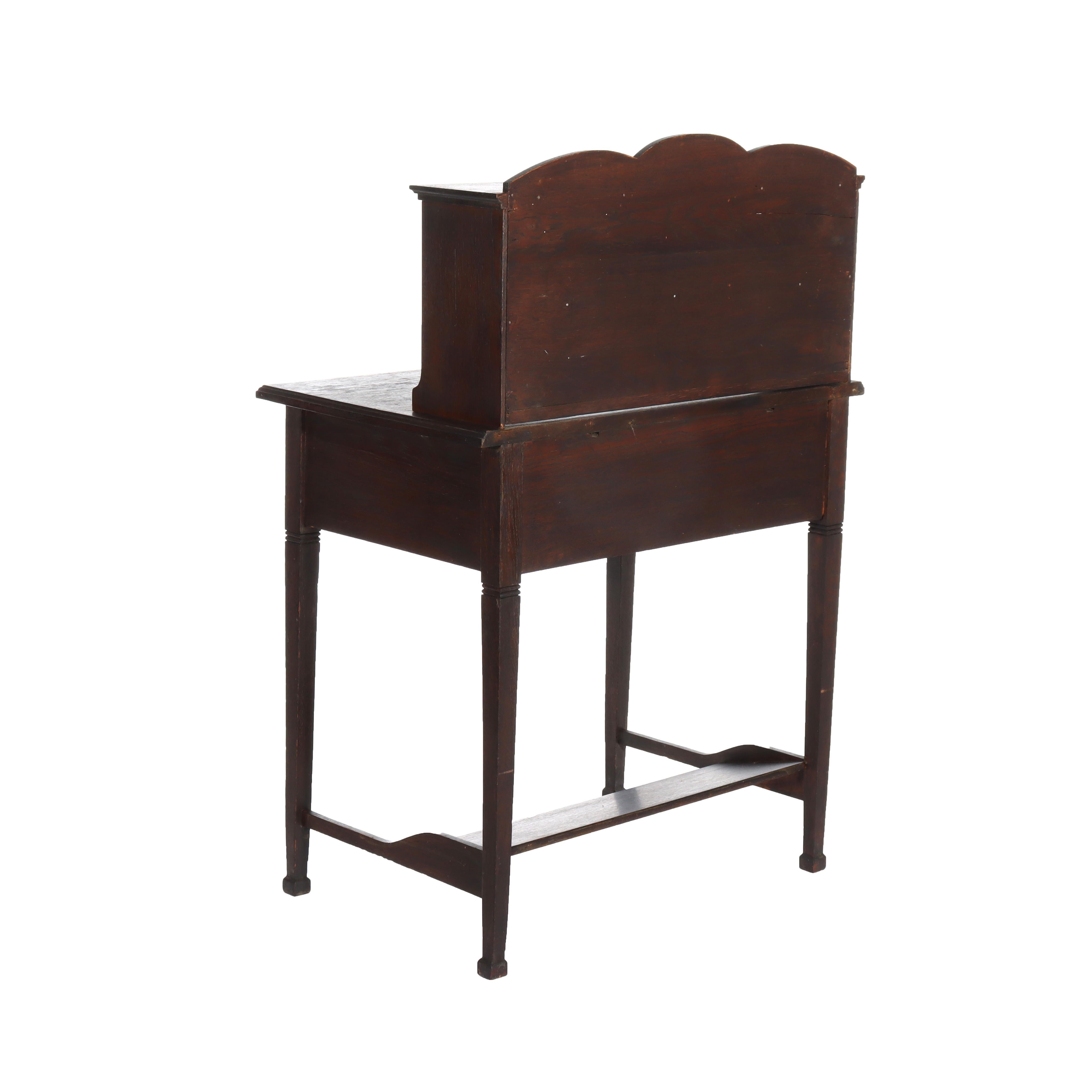 Ancien bureau de dame en chêne Mission Arts & Crafts de l'école Stickley c1920 en vente 7