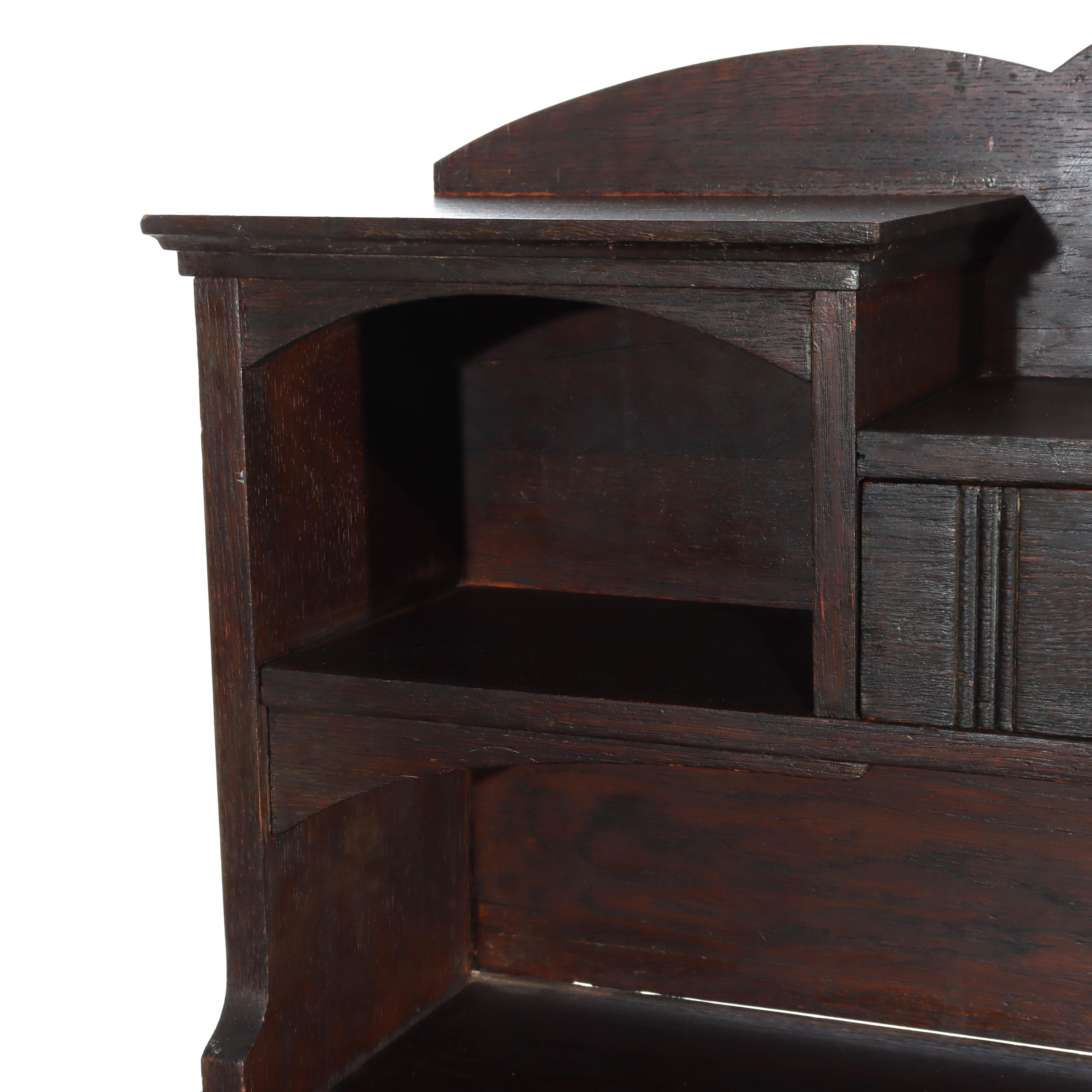 Ancien bureau de dame en chêne Mission Arts & Crafts de l'école Stickley c1920 en vente 2