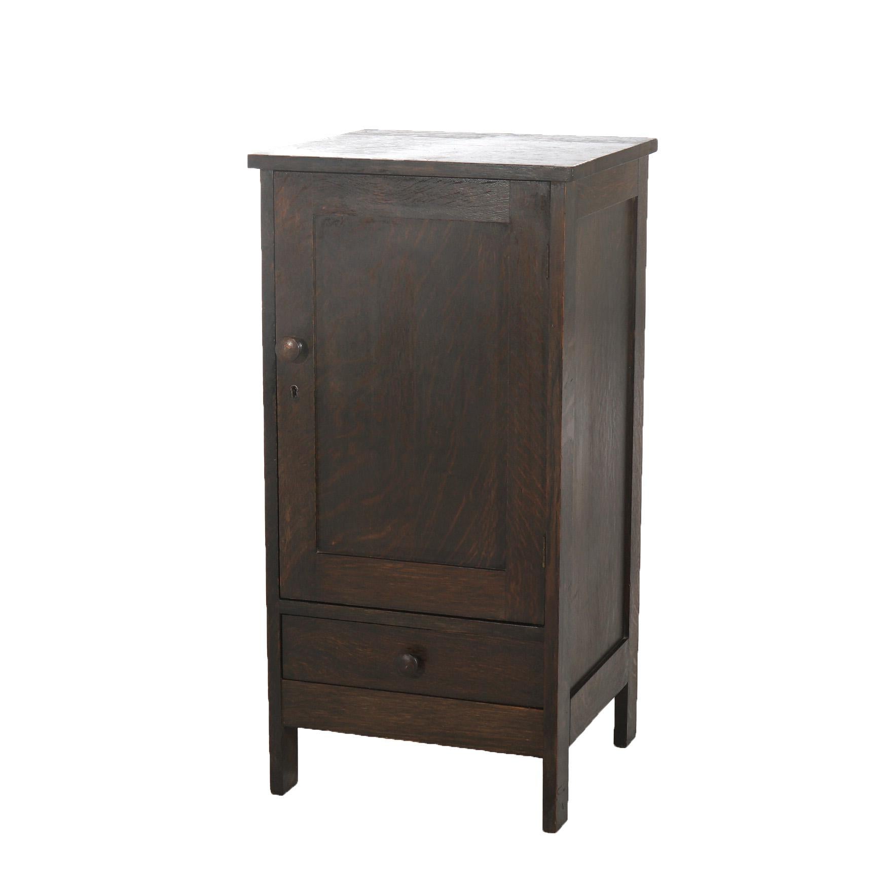 ***Reduced Delivery Rates - See Below or Click “Ask The Seller” to Request a Quote***

Antique Stickley Inspired Arts & Crafts Oak Single Door & Drawer Paneled Cellarette c1910

Measures - 33