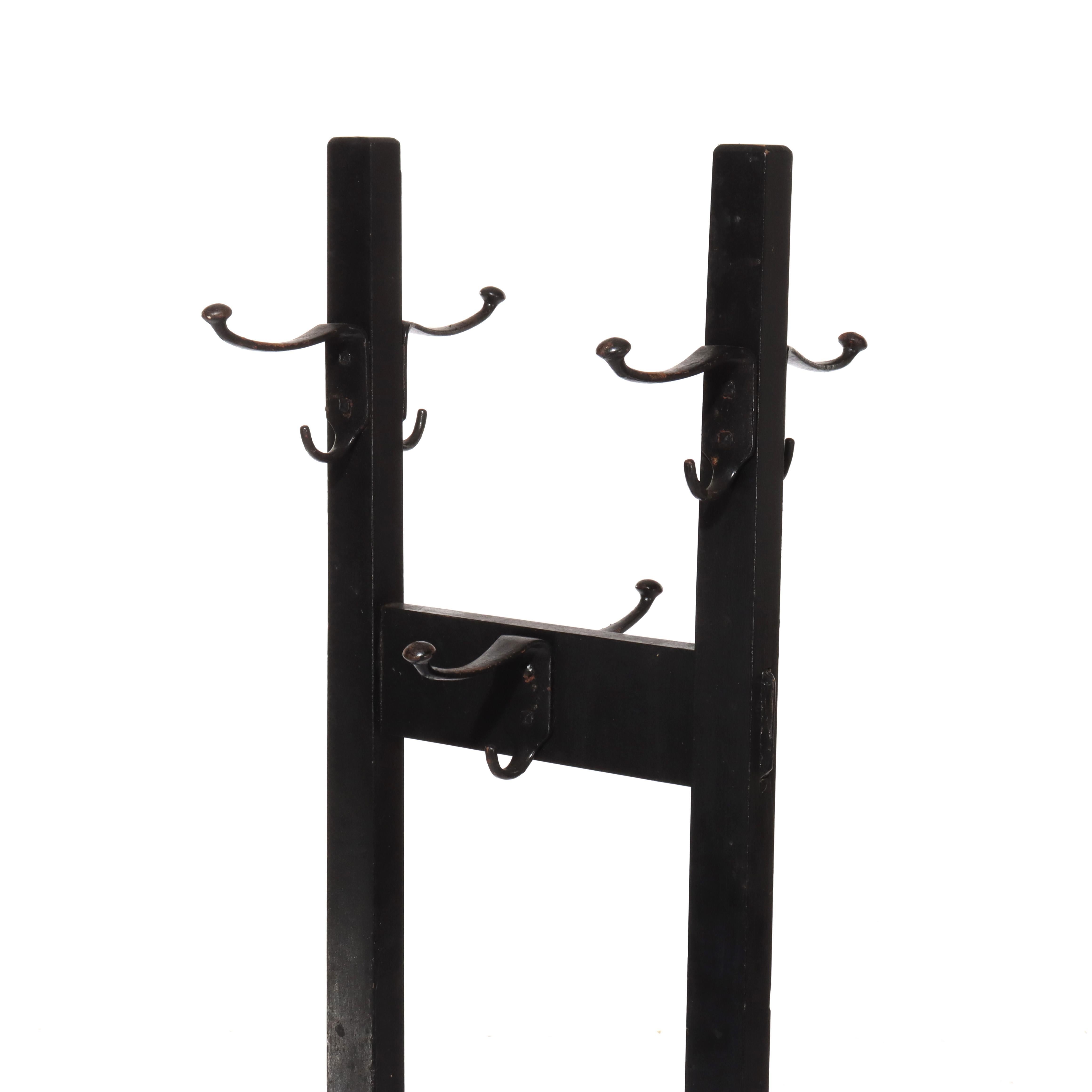 ***Reduced In-House Delivery Rates - Click on “Ask Seller” to Request a Quote***
Antique Stickley School Mahogany Costumer Hat Rack Unsigned C1920
Measures - 68 1/4
