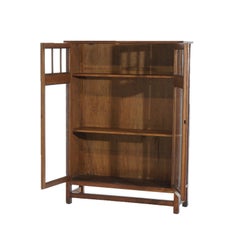 Antique Stickley School Mission Oak Double-Door Bookcase C1910