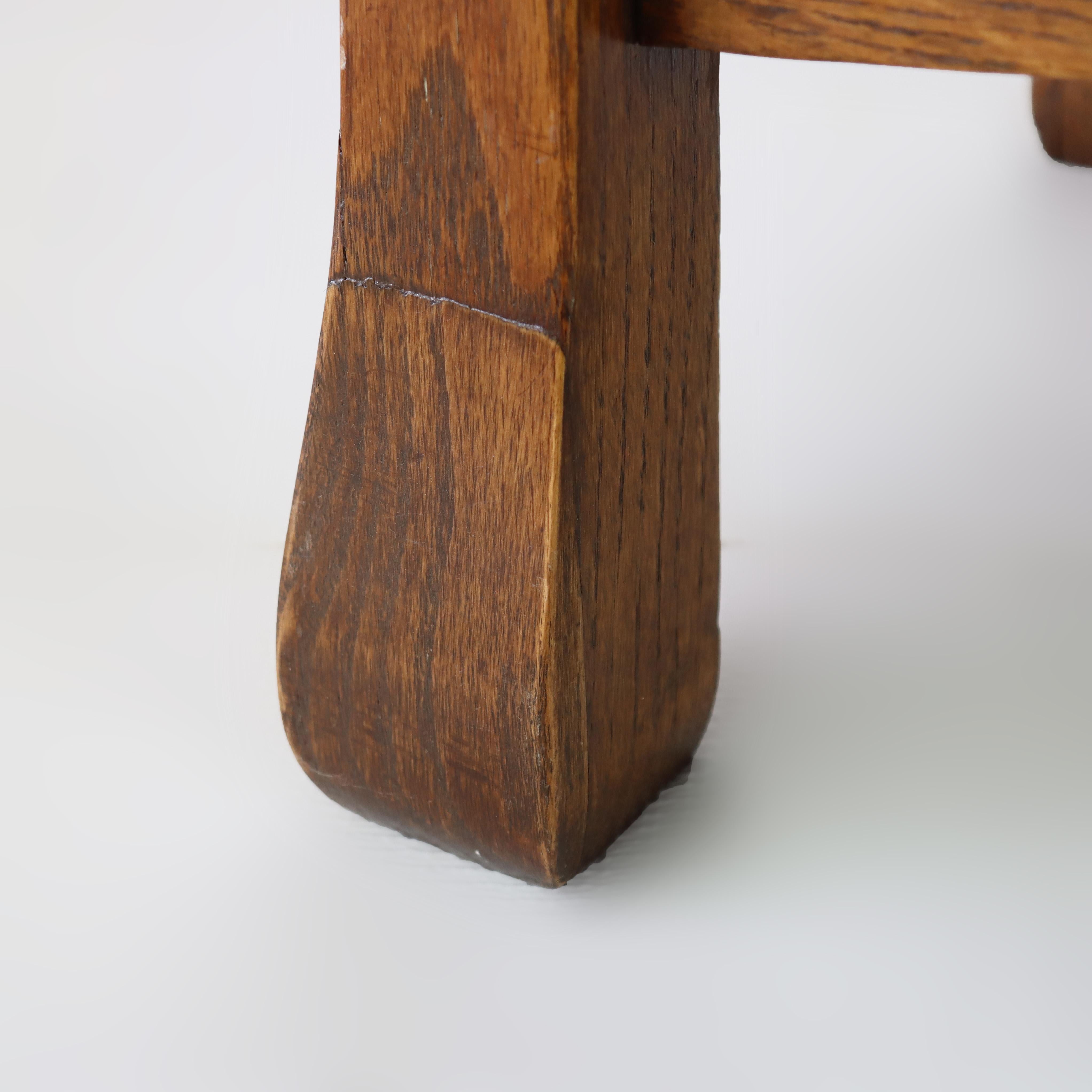 20th Century Antique Stickley School Oak Flared Leg Footstool C1920 For Sale