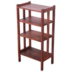 Antique Stickley Style Arts & Crafts Mission Oak Book Shelf, Circa 1900