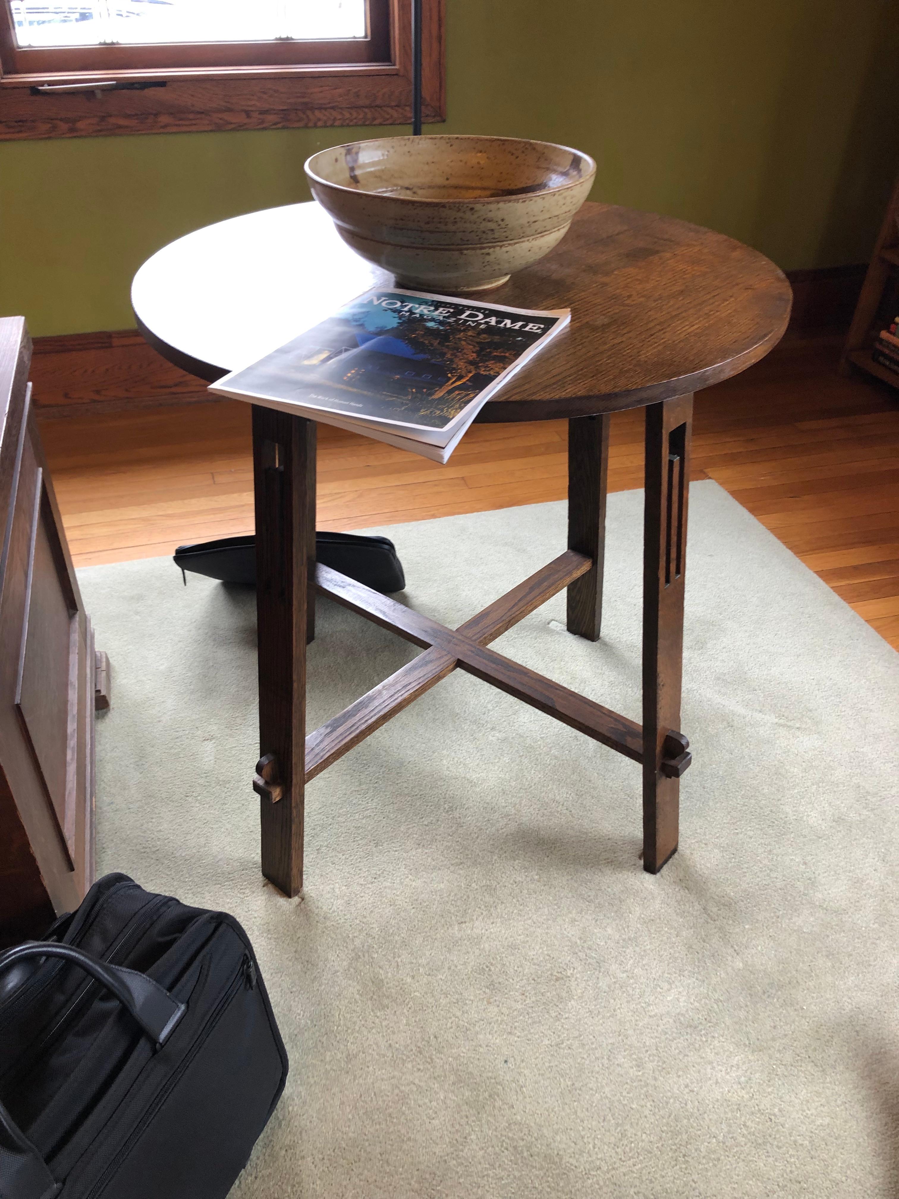 Antique Stickley Style Arts & Crafts Oak Side Table, Circa 1900 8