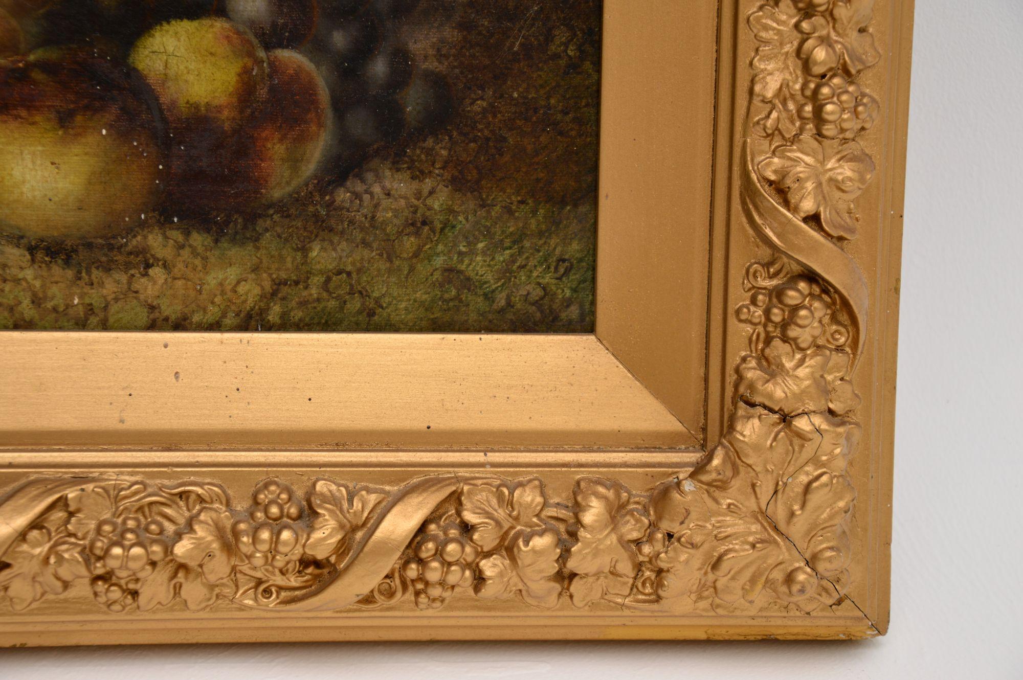 Antique Still Life Oil Painting in a Gilt Wood Frame 4