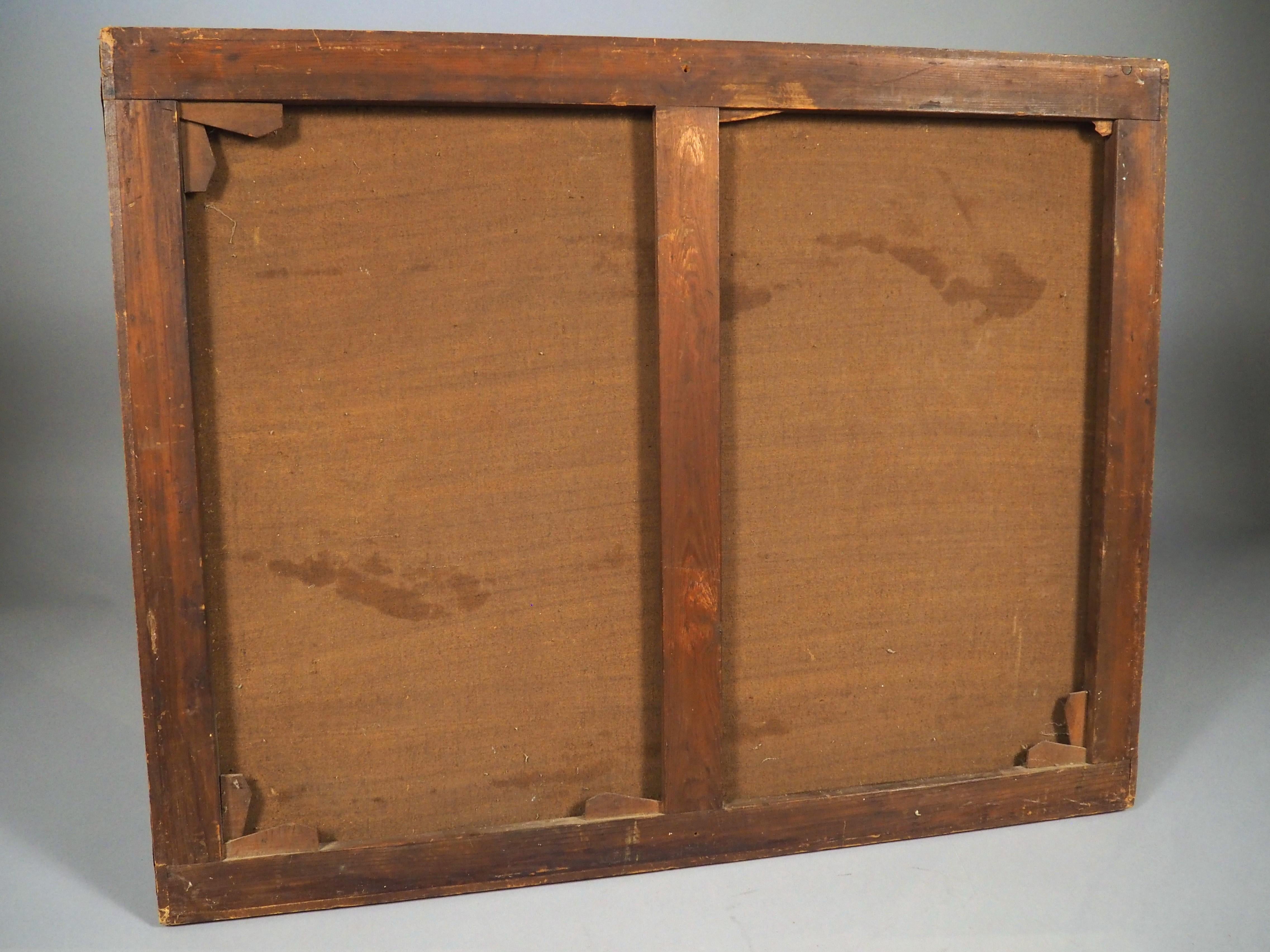 Antikes Stilleben-Gemälde eines Arrangements aus Früchten und goldenen Gefäßen, 1889 (Handbemalt) im Angebot