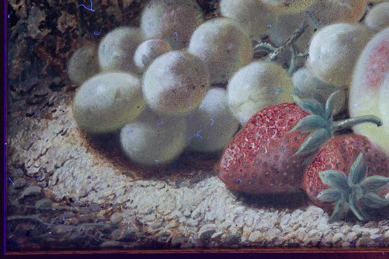 Antique Still-Life Painting of Fruits by Oliver Clare 6