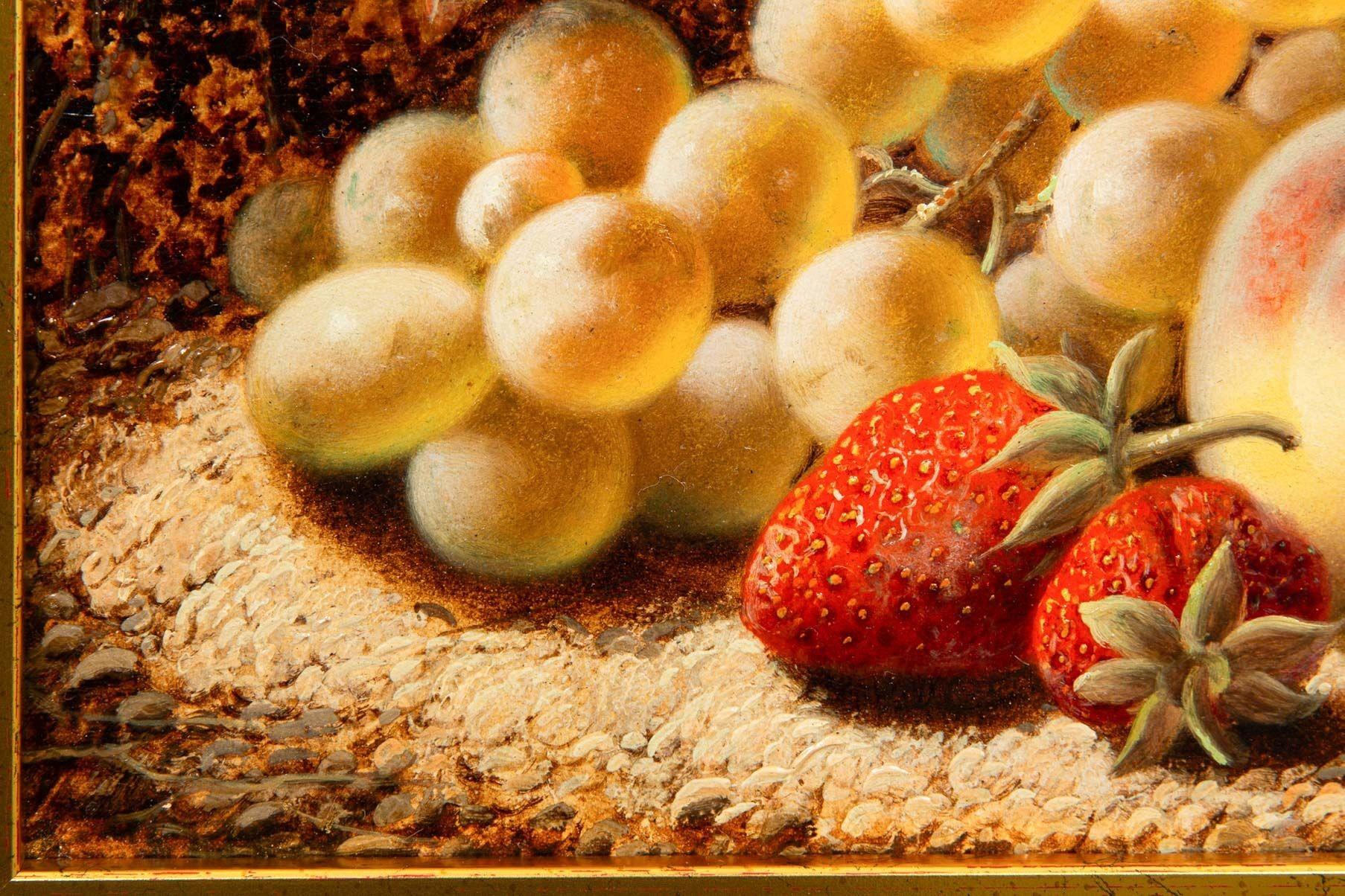 20th Century Antique Still-Life Painting of Fruits by Oliver Clare