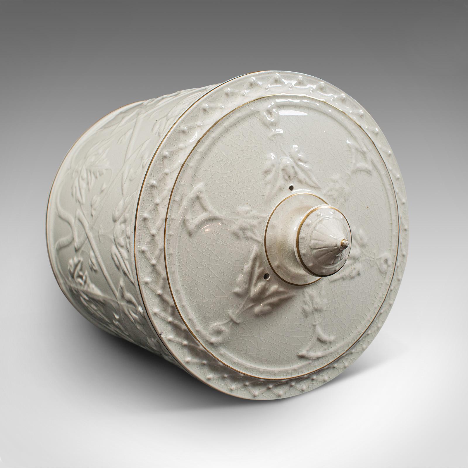 British Antique Stilton Dome, English, Ceramic, Cheese Keeper, Cracker Plate, Victorian