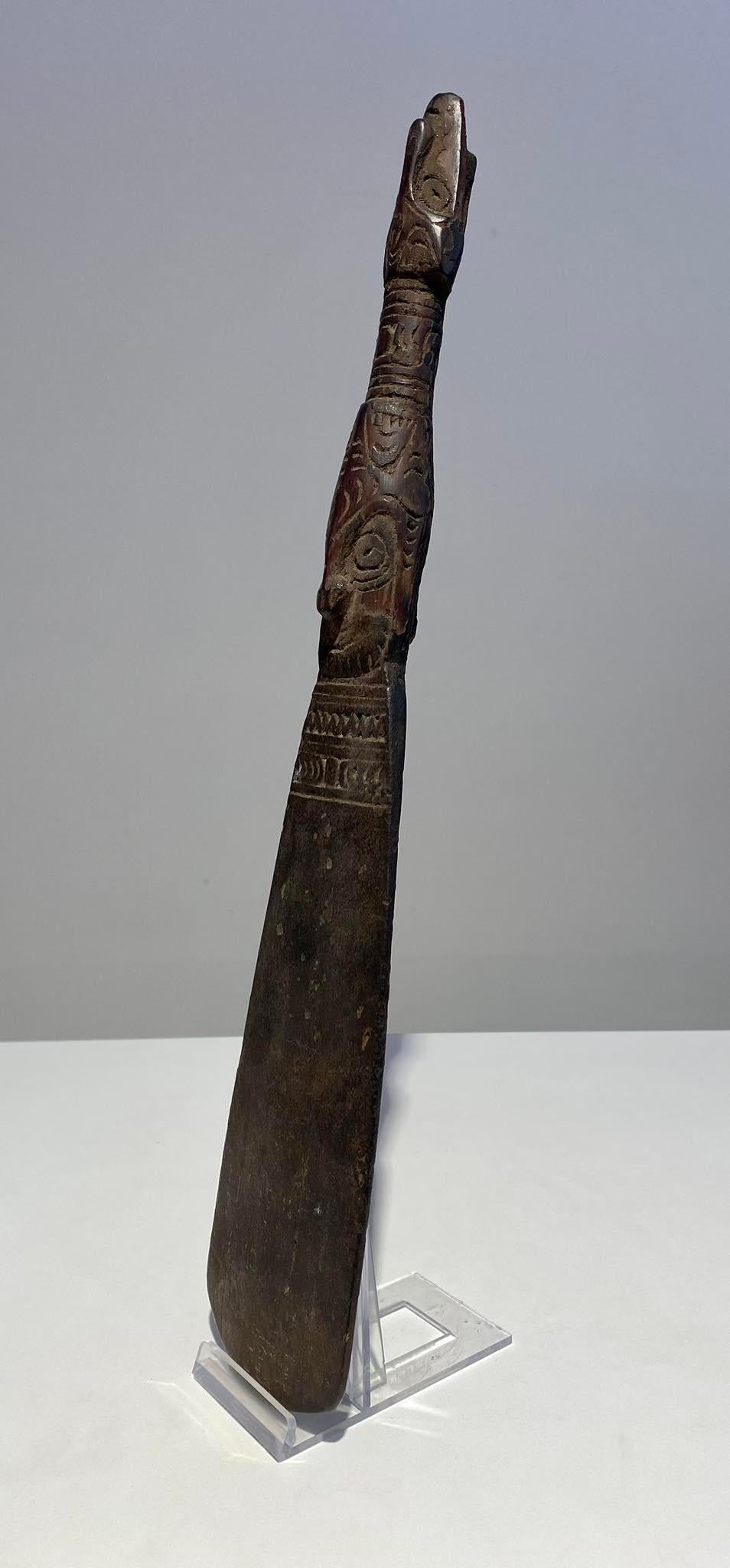 20th Century Antique stirrer Lower Sepik Papua New Guinea Murik Lakes Ramu Oceanic art Ramu For Sale