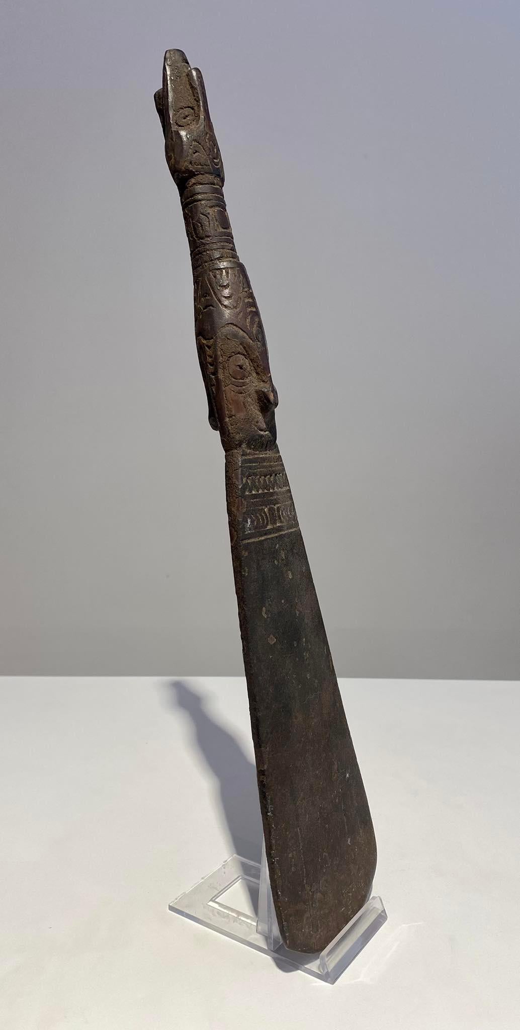 Antique stirrer Lower Sepik Papua New Guinea Murik Lakes Ramu Oceanic art Ramu For Sale 3