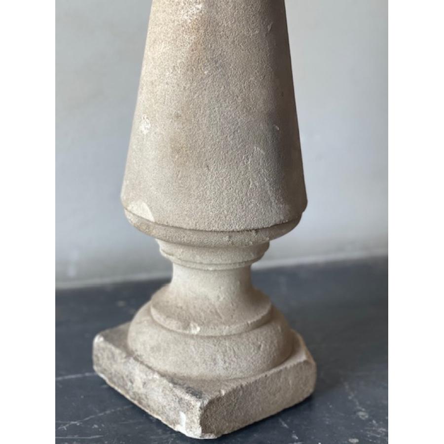 Antique Stone Baluster Lamp For Sale 4