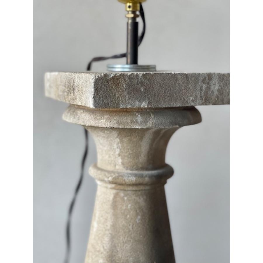 Antique Stone Baluster Lamp In Good Condition For Sale In Scottsdale, AZ