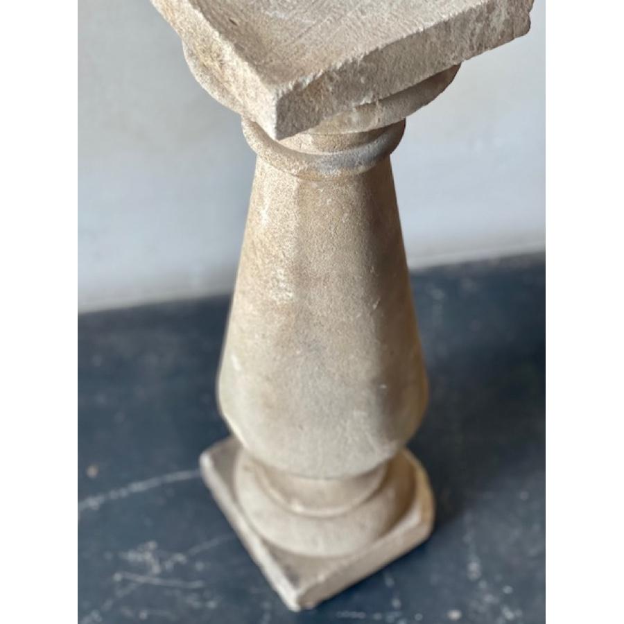 Antique Stone Baluster Lamp For Sale 1