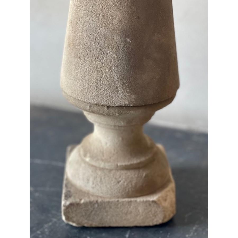 Antique Stone Baluster Lamp For Sale 3
