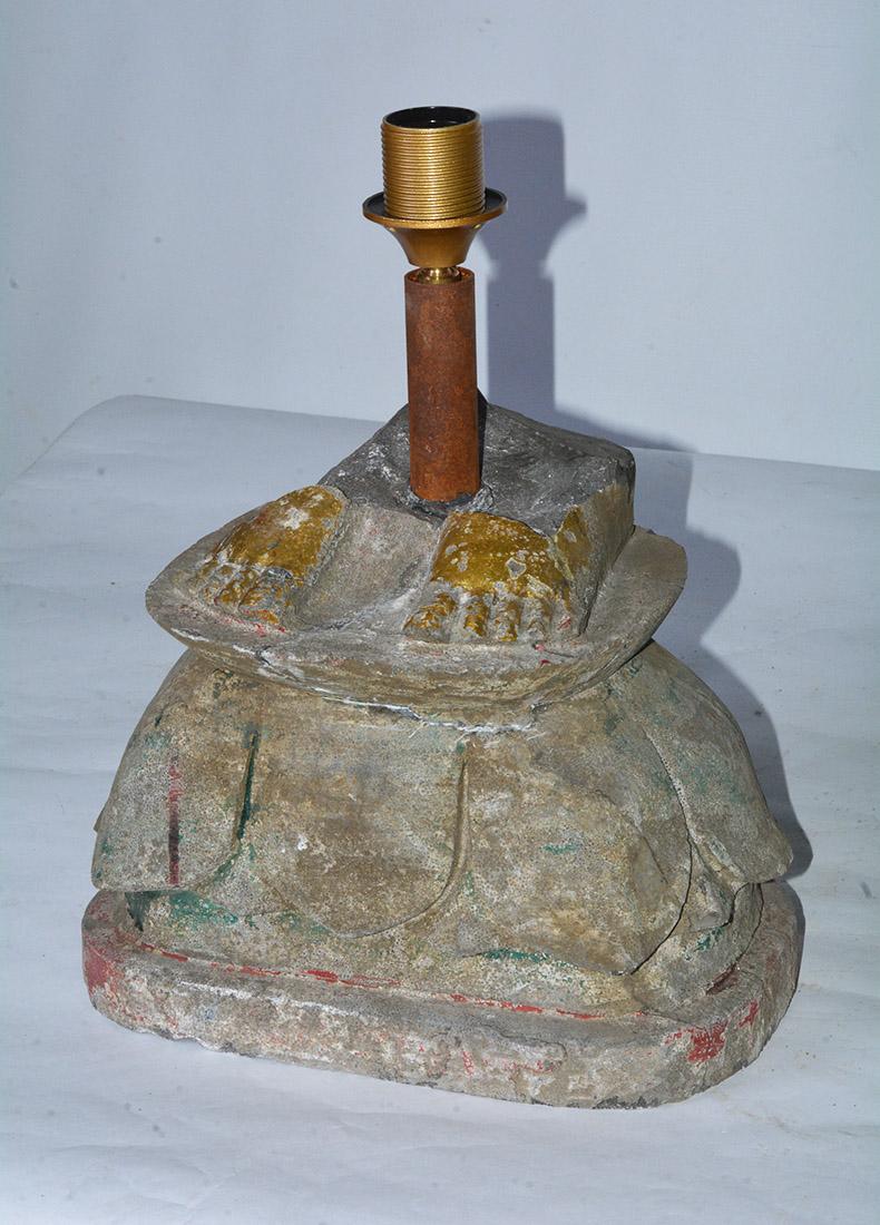 lamp with stone base