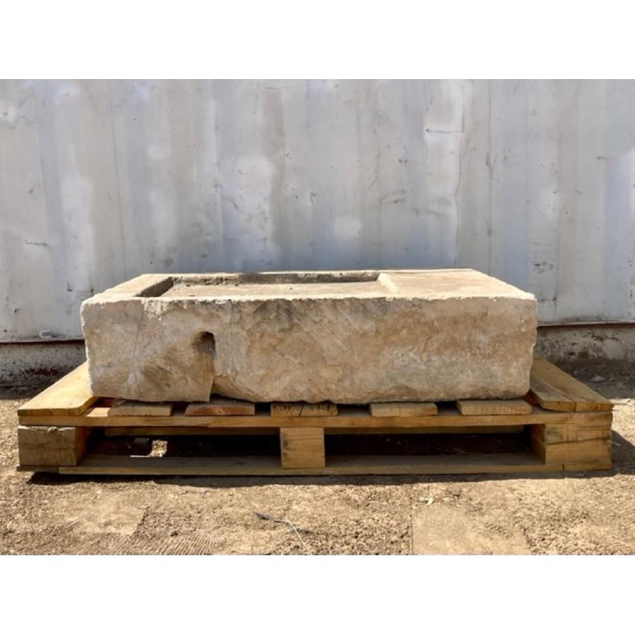 With a shallow bowl, this antique French limestone basin would be a wonderful feature to a guest or powder bathroom. It could also be an outdoor water feature with either an antique spout filling it from above or water bubbling up from the center