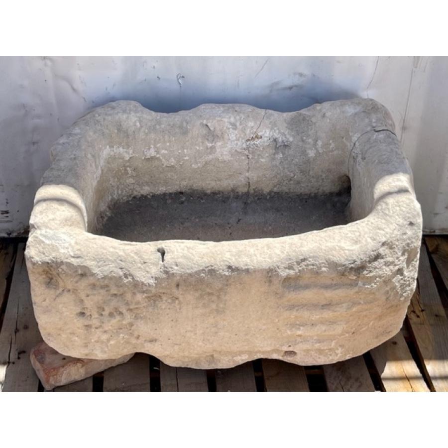 French Antique Stone Basin For Sale