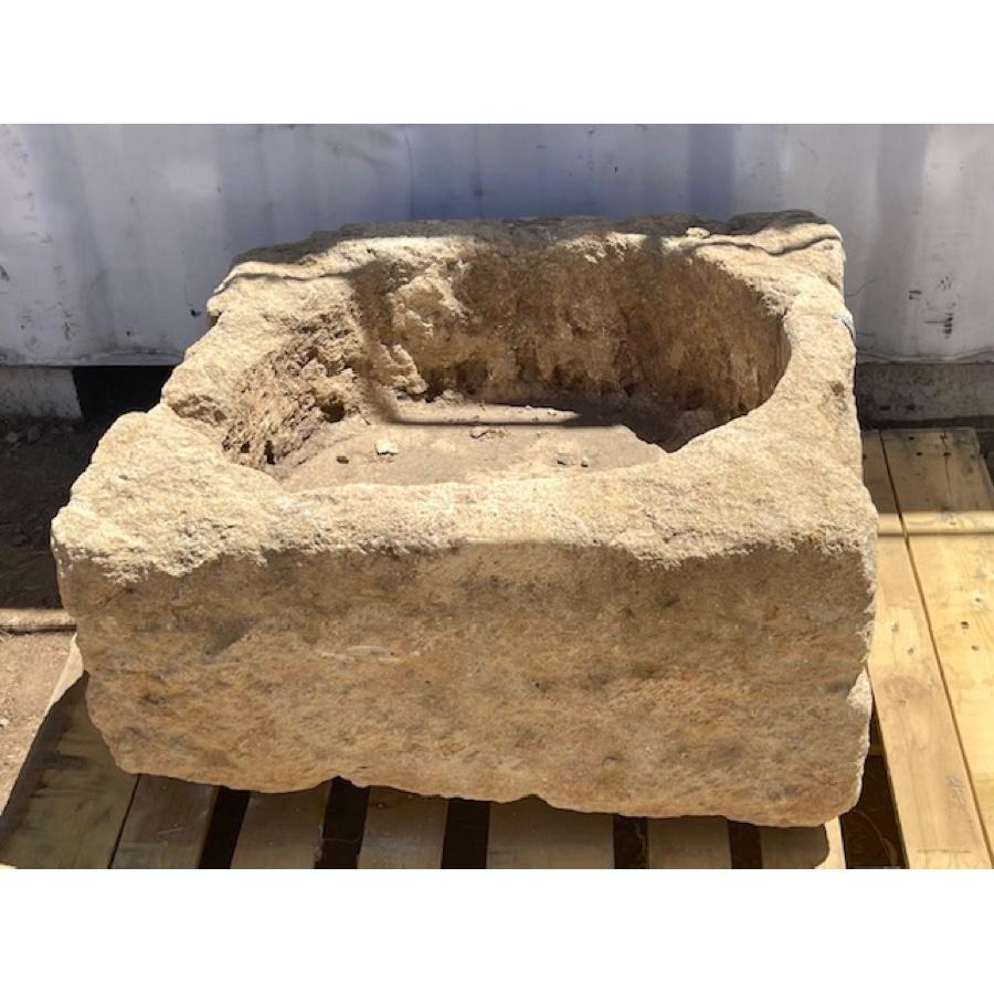 French Antique Stone Basin For Sale
