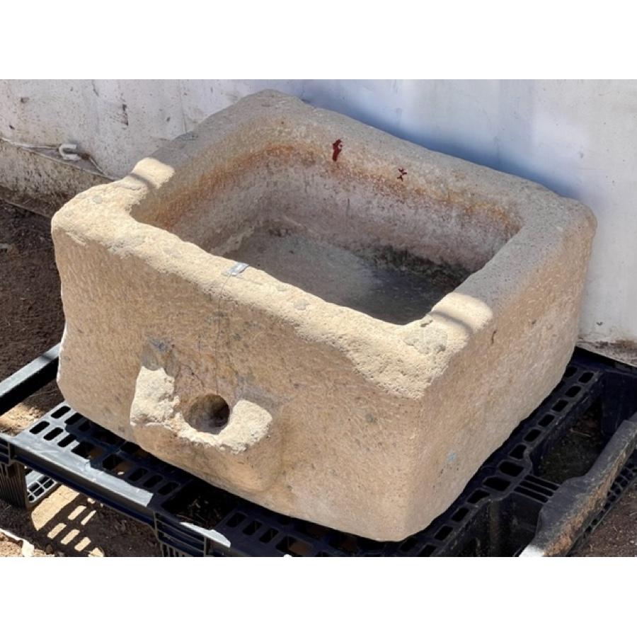 Carved Antique Stone Basin  For Sale