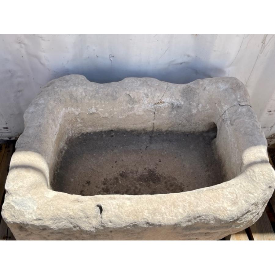 Limestone Antique Stone Basin For Sale