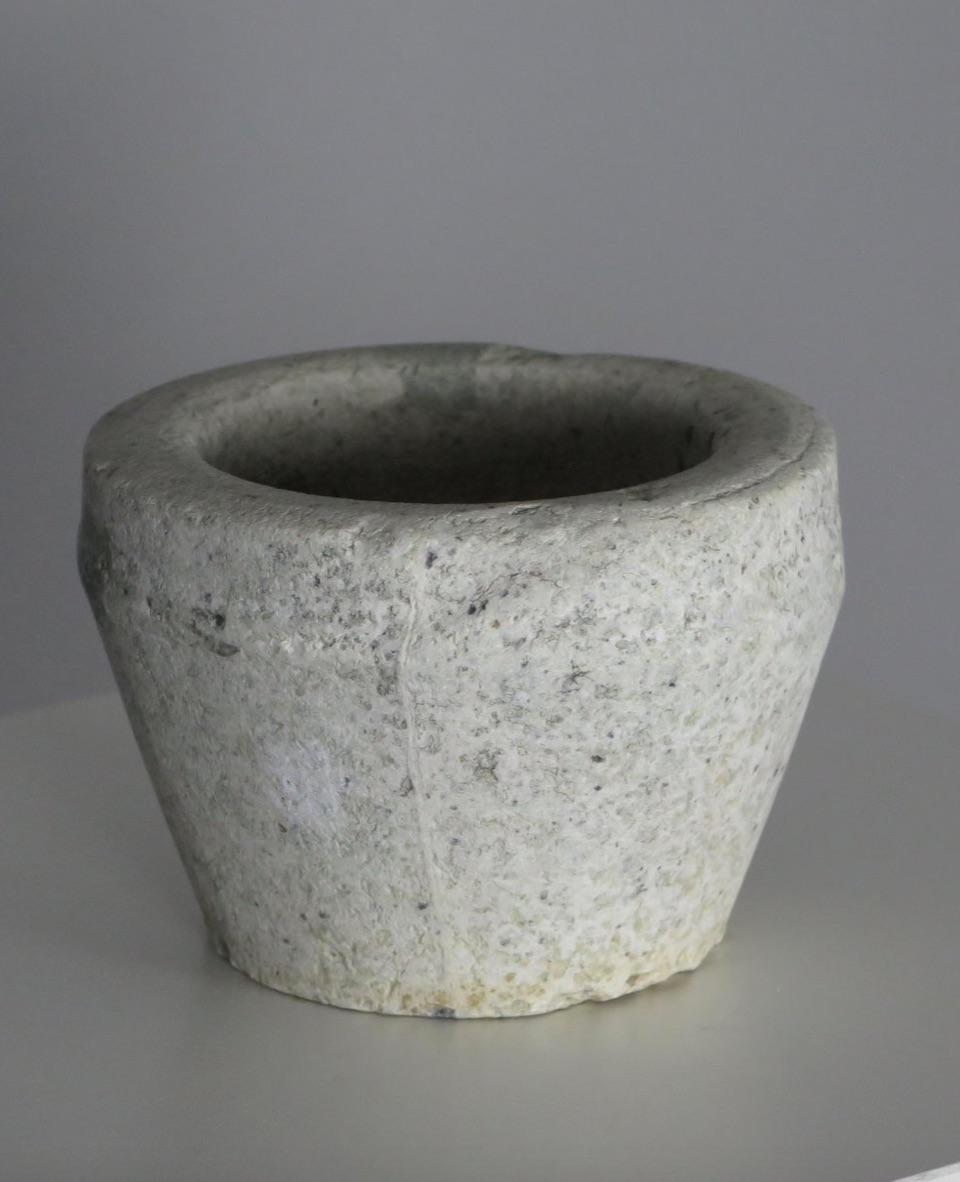 Hand-Carved Antique Stone Bowl (3) For Sale