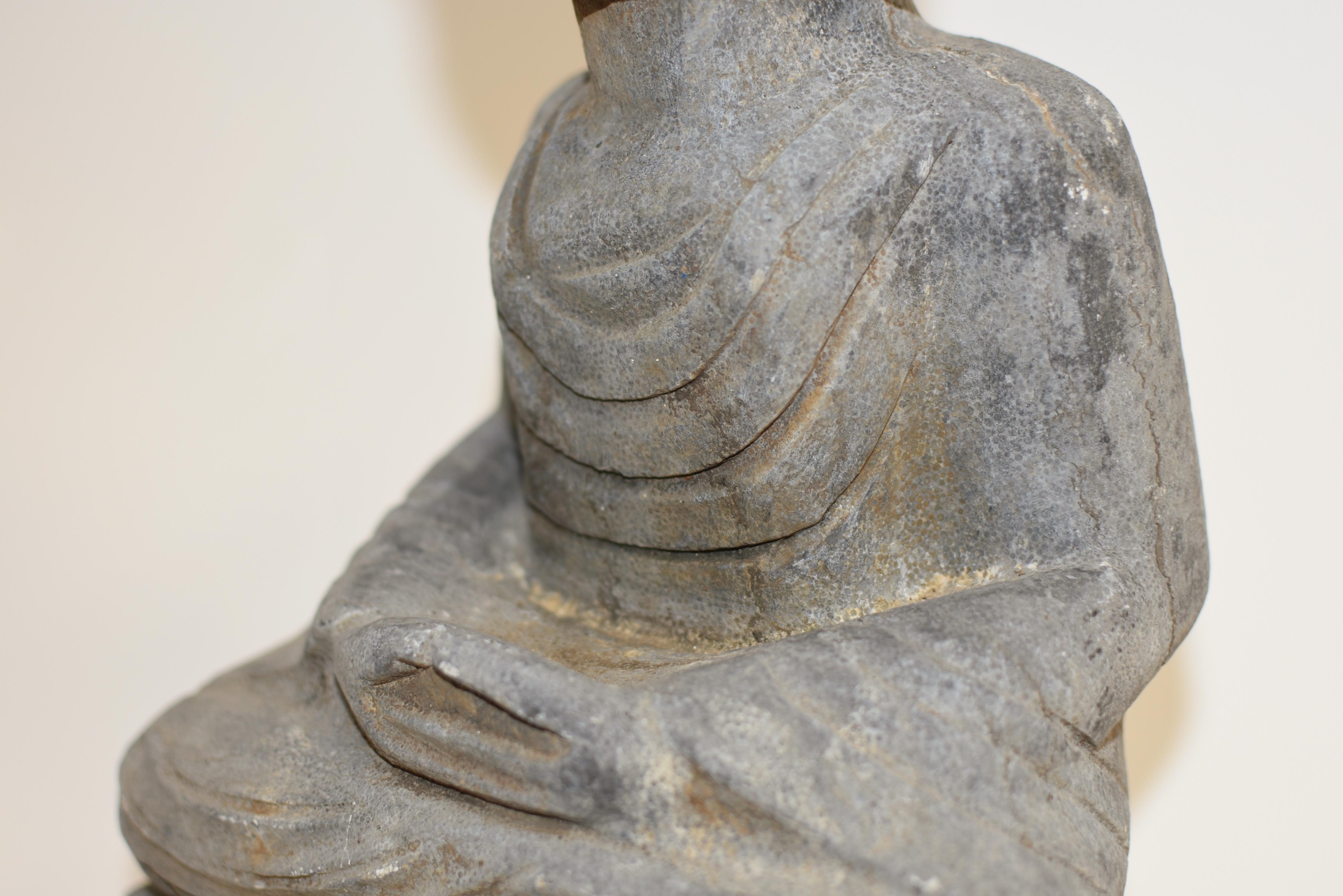 Antique Stone Buddha 29 lb 1