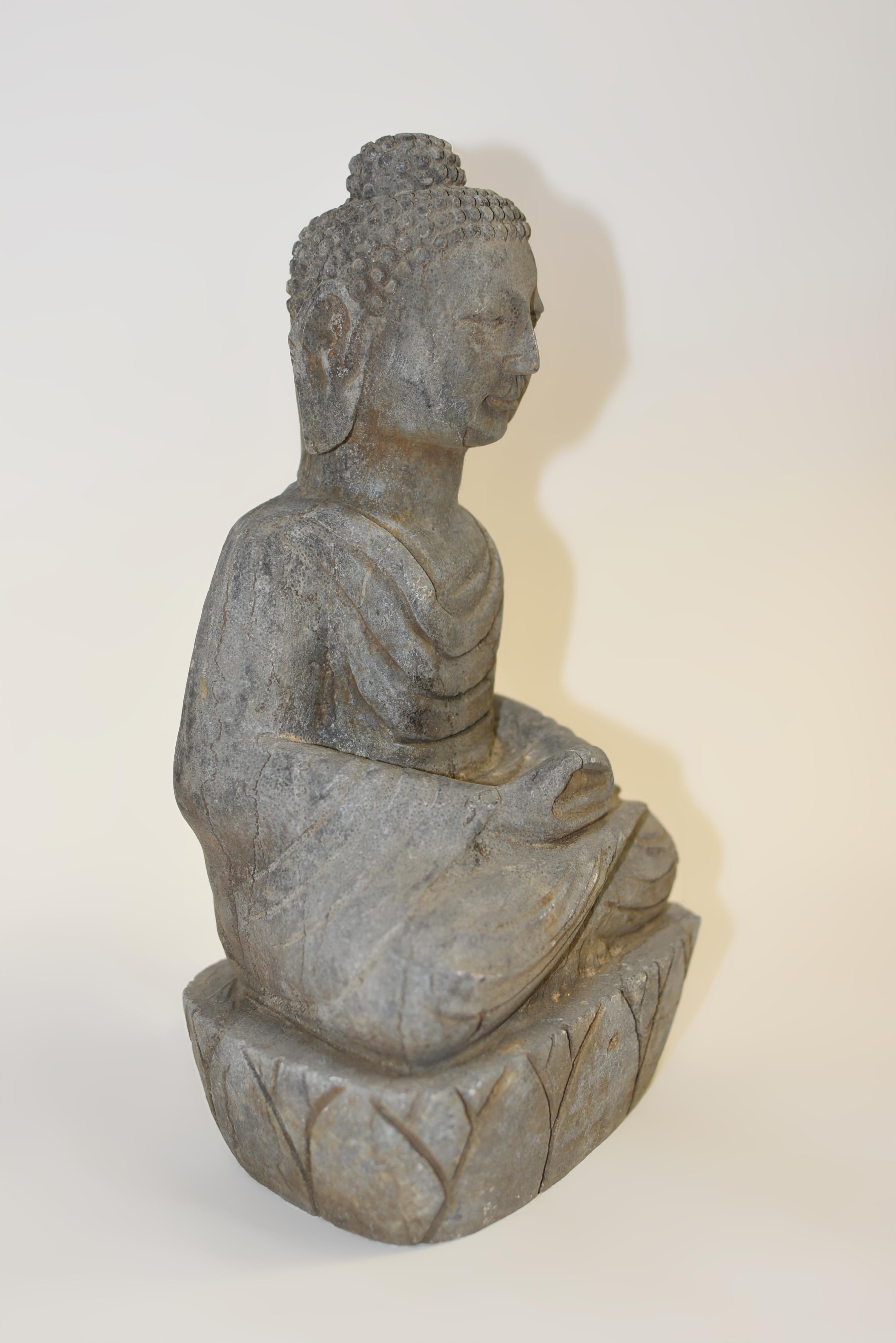 Antique Stone Buddha 29 lb 2