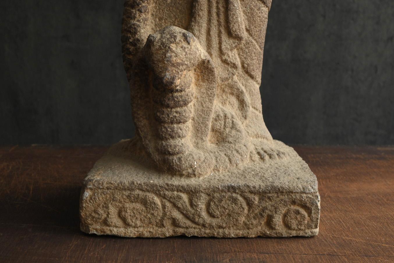 Hand-Carved Antique stone Buddha of a goddess or woman from Southeast Asia / 19th century