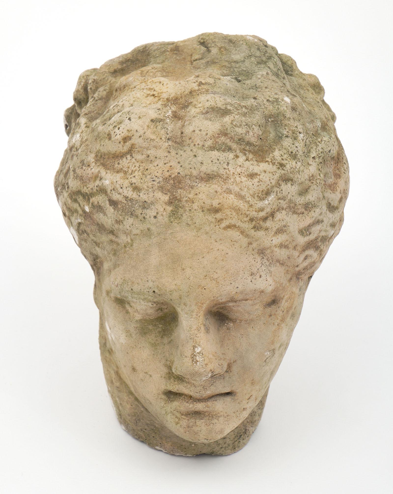Antique Stone Bust of Athena 2