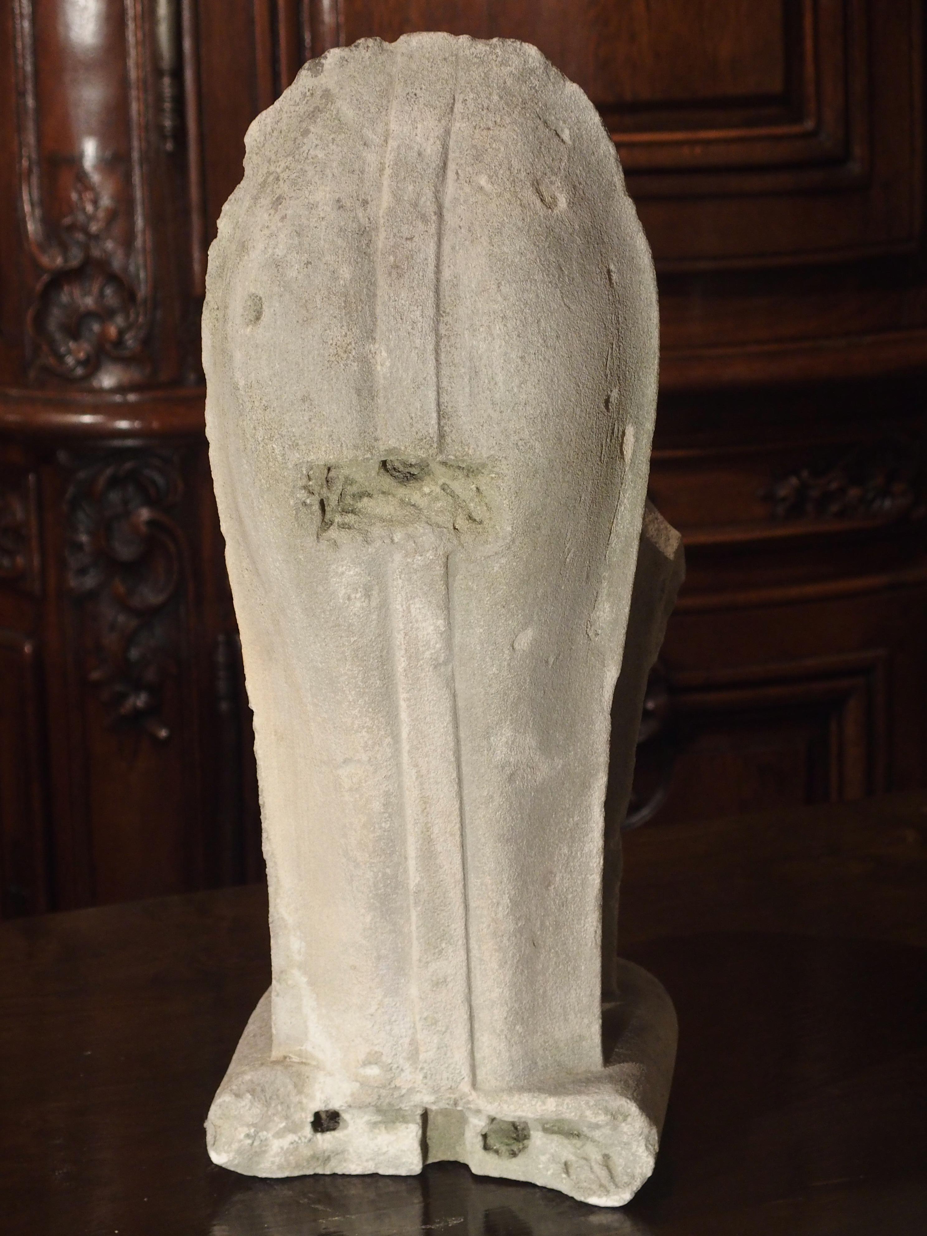 Antique Stone Carved Fleur De Lys, 19th Century 5