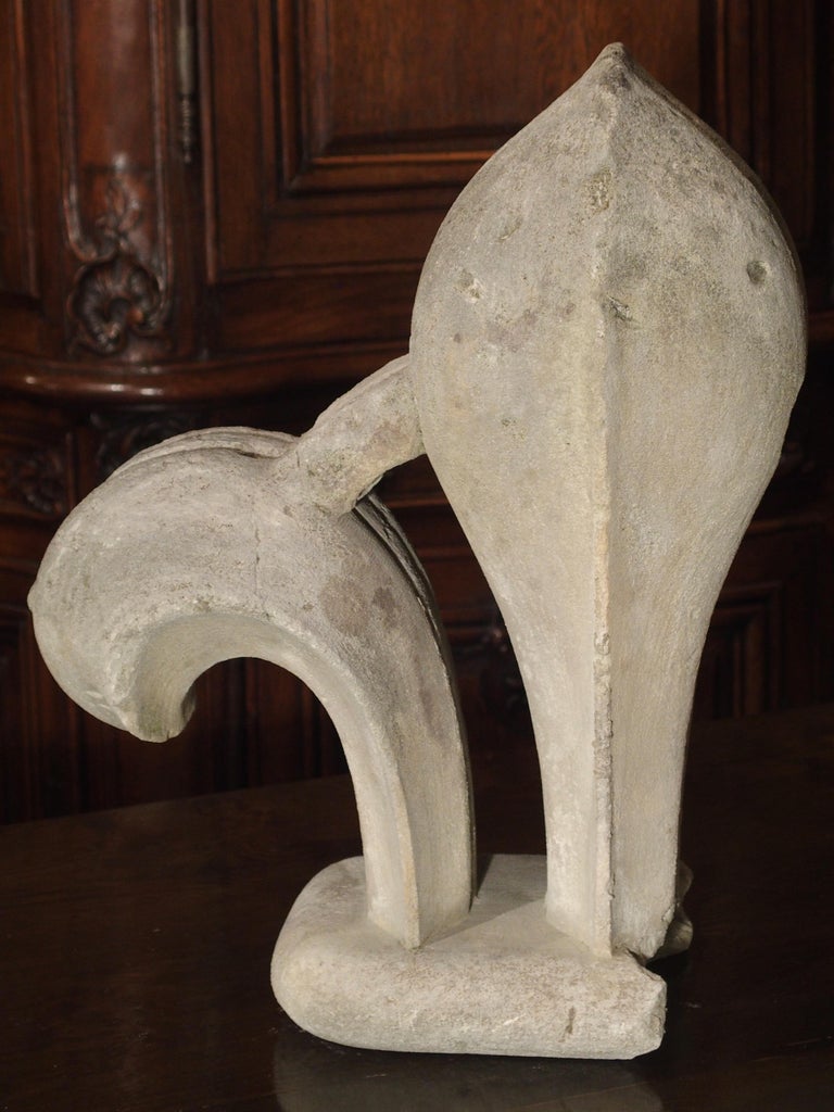 Antique Stone Carved Fleur De Lys, 19th Century at 1stDibs