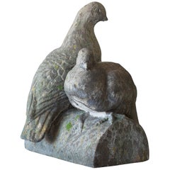 Antique Stone Dove Sculpture, France, 1900