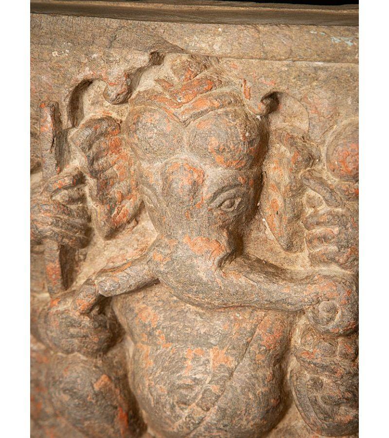 Antique Stone Ganesha Panel from India For Sale 3