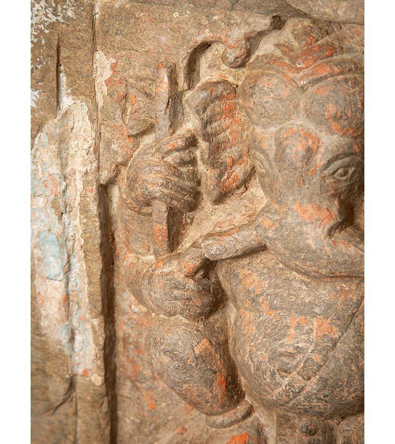 Antike Ganesha-Tafel aus Stein aus Indien im Angebot 6