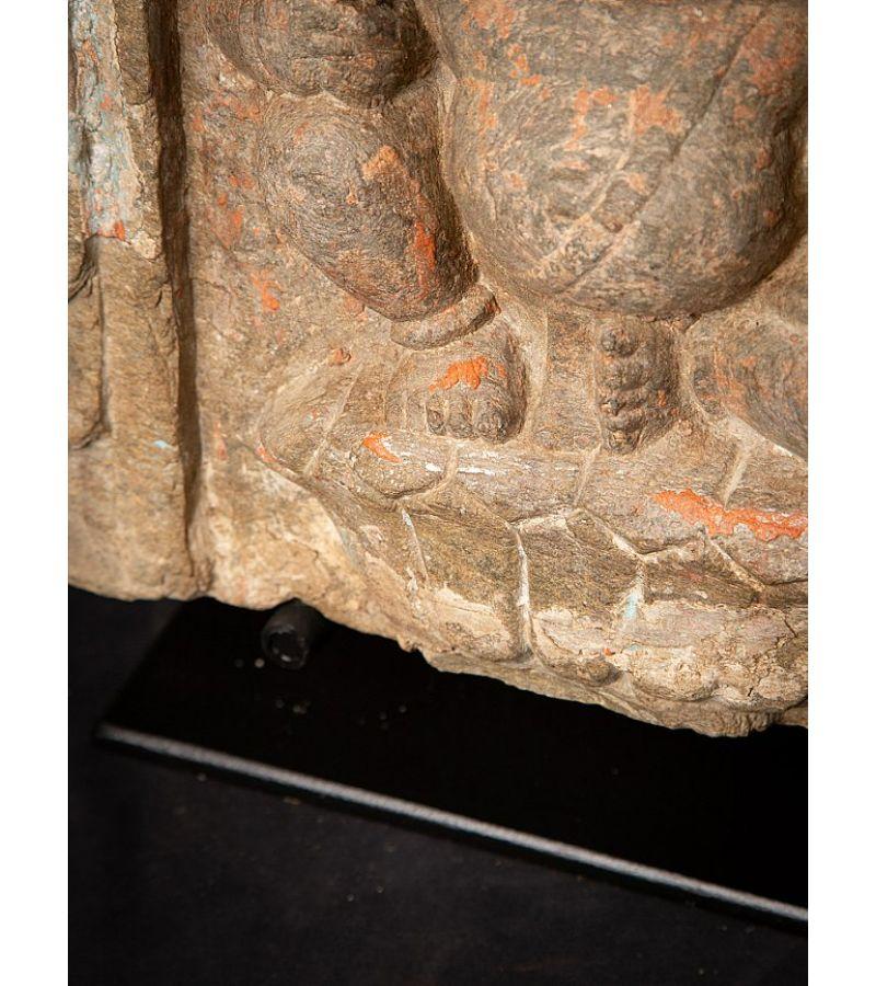 Antike Ganesha-Tafel aus Stein aus Indien im Angebot 7