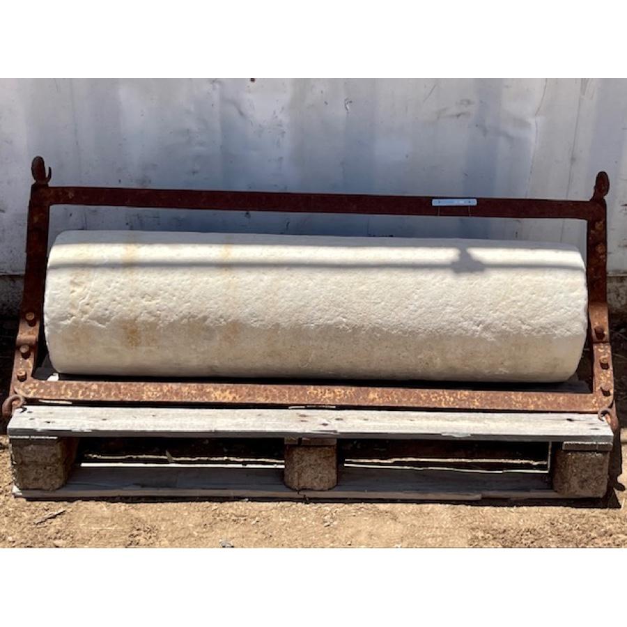 Antique Stone Grain Roller
Dimensions: APPROX - 44.5”L x 22.25”W X 12”DIA

Beautiful texture and patina.