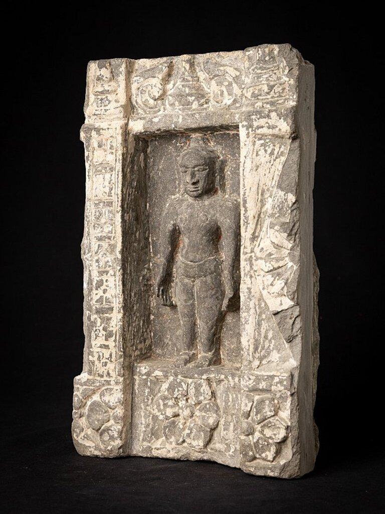 Indian Antique Stone Jain Statue from India For Sale