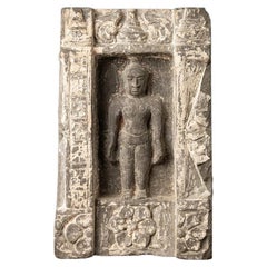 Antike Jain-Statue aus Stein aus Indien