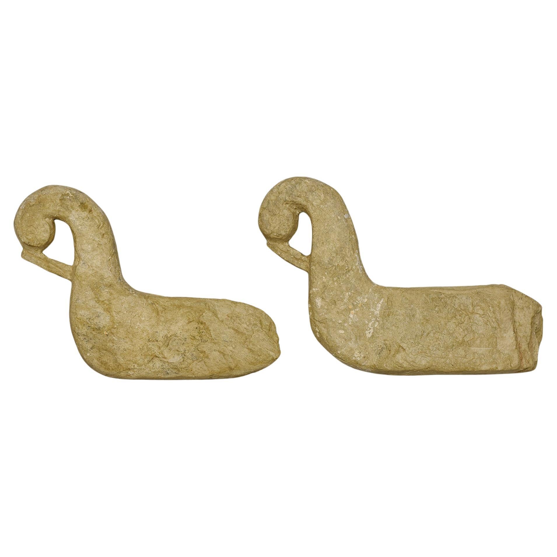 Hand-Carved Antique Stone Little Sculptures For Sale