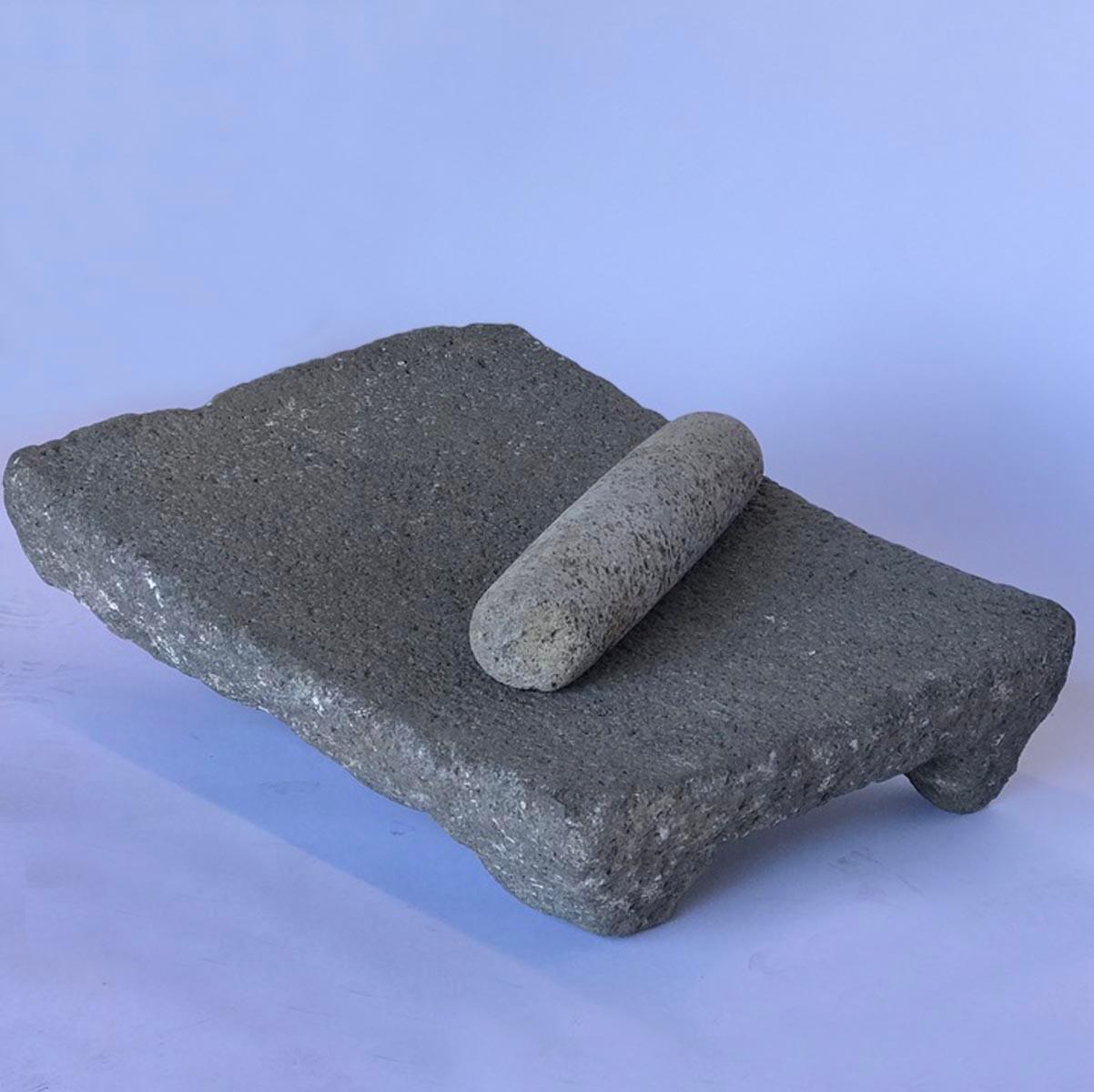 Early 20th century Guatemalan stone matate, or piedra de moler - grinding stone. Carved from one piece of stone, usually volcanic rock. Used for grinding corn and seeds.