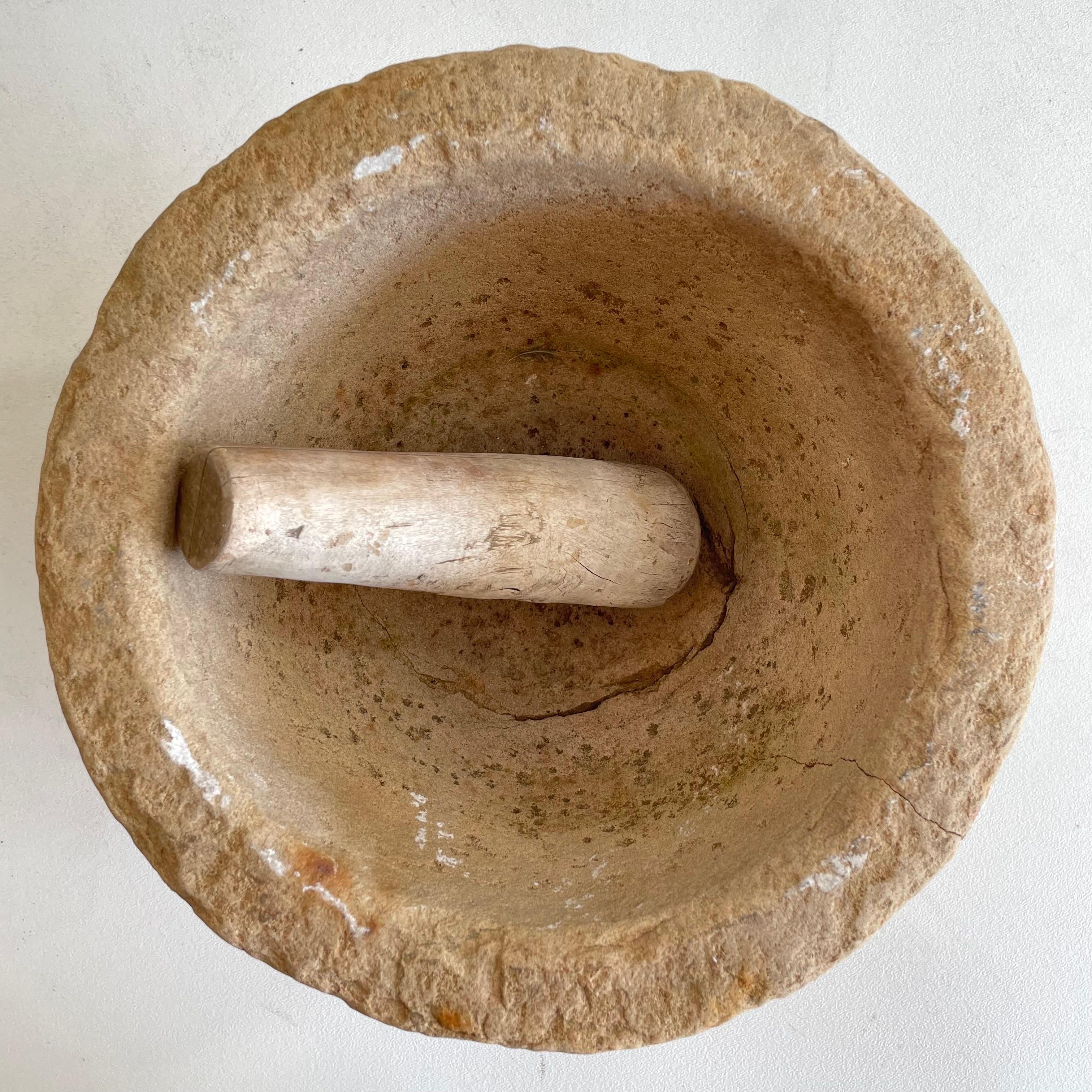 prehistoric mortar and pestle