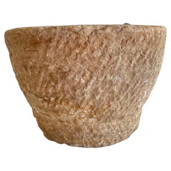 Antique Stone Mortar And Pestle Bowl Set